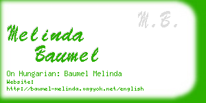 melinda baumel business card